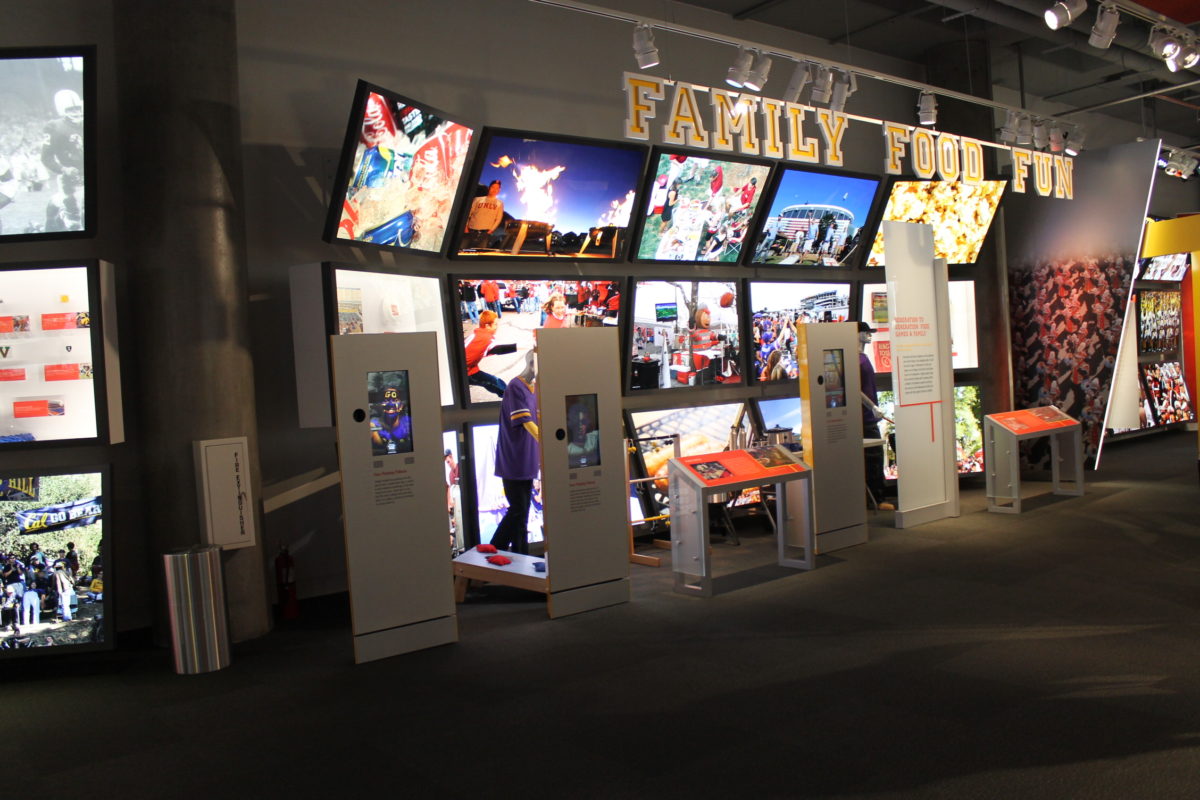 experiential installation for a football exhibit