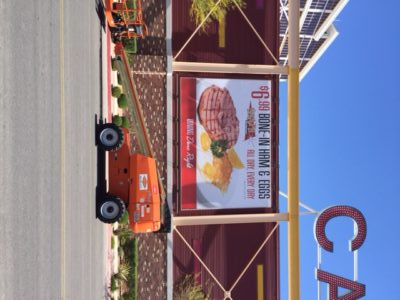 large format printing in as Vegas advertising a restaurant