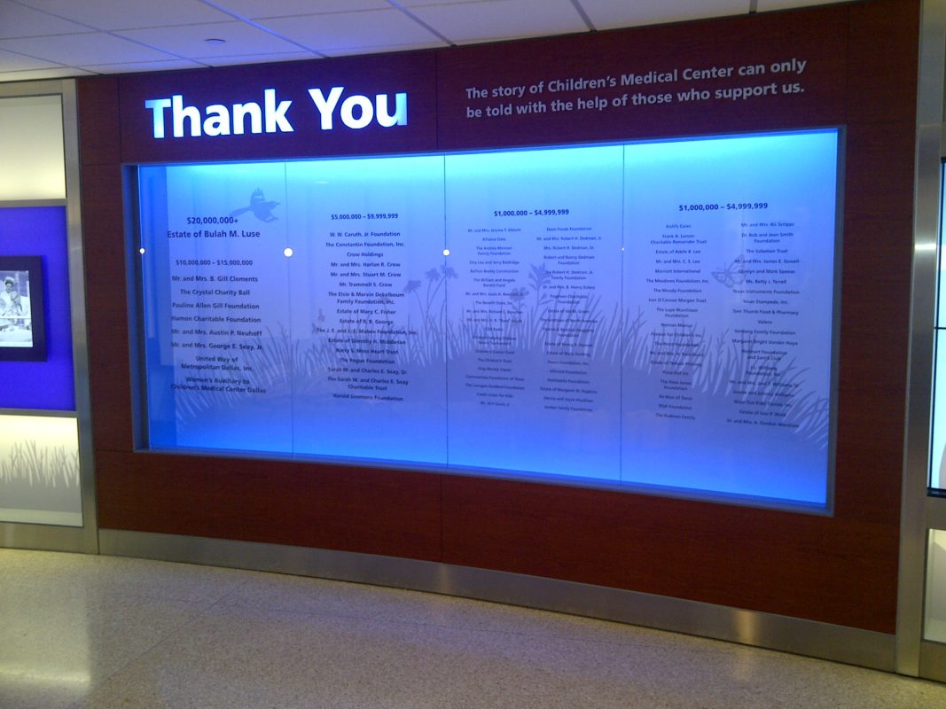 children's hospital lowing display