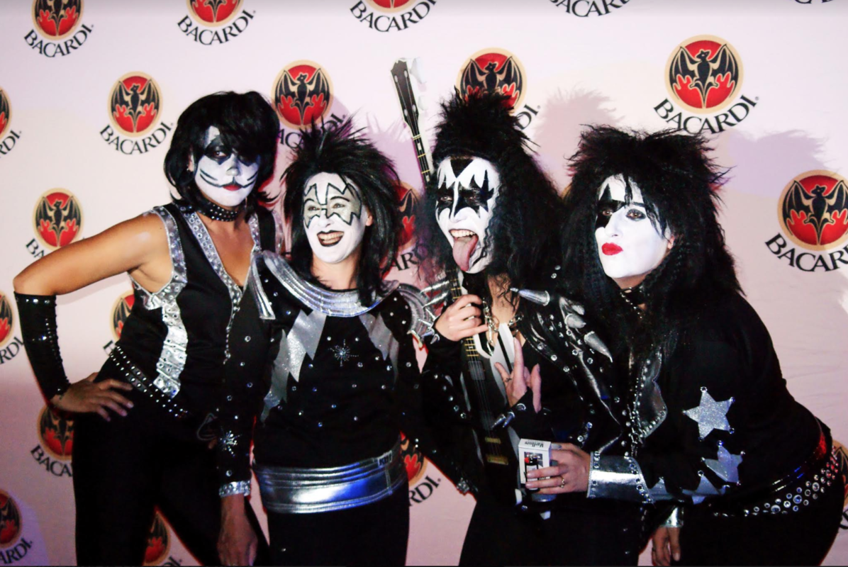 rock group in face paint